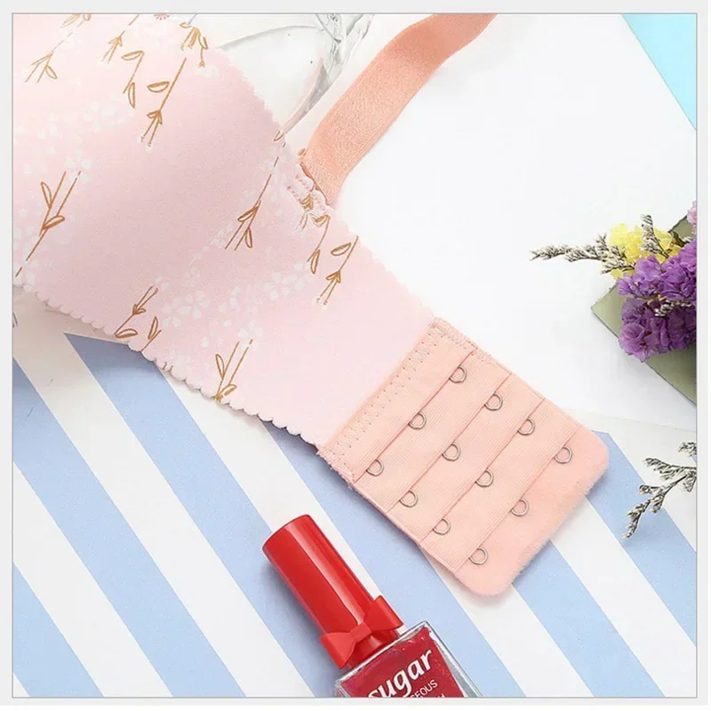 Damen-BH mit Blumenmuster, nahtlos, einteilige Unterwäsche, sexy Push-up-Dessous für den täglichen Gebrauch – Detail 13