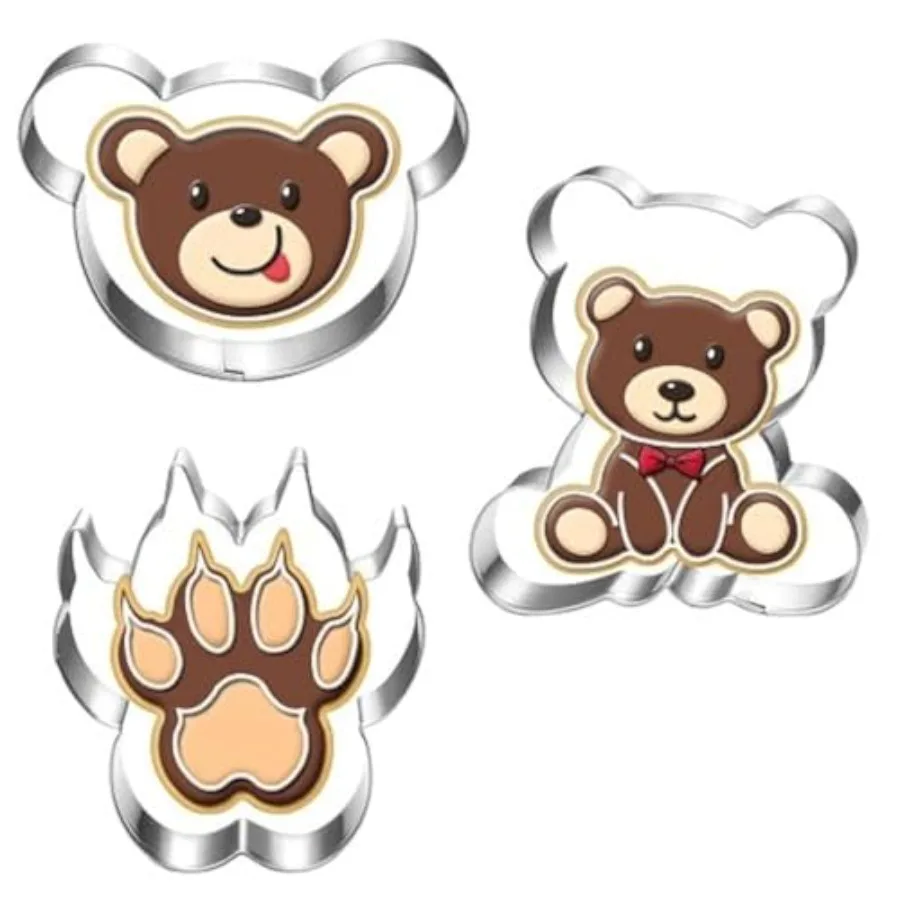 

Набор резцов Bear Ce — 3-х предметов: форма для лапы медвежьей головы и встраивающей машине для детского душа и выпечки на день рождения