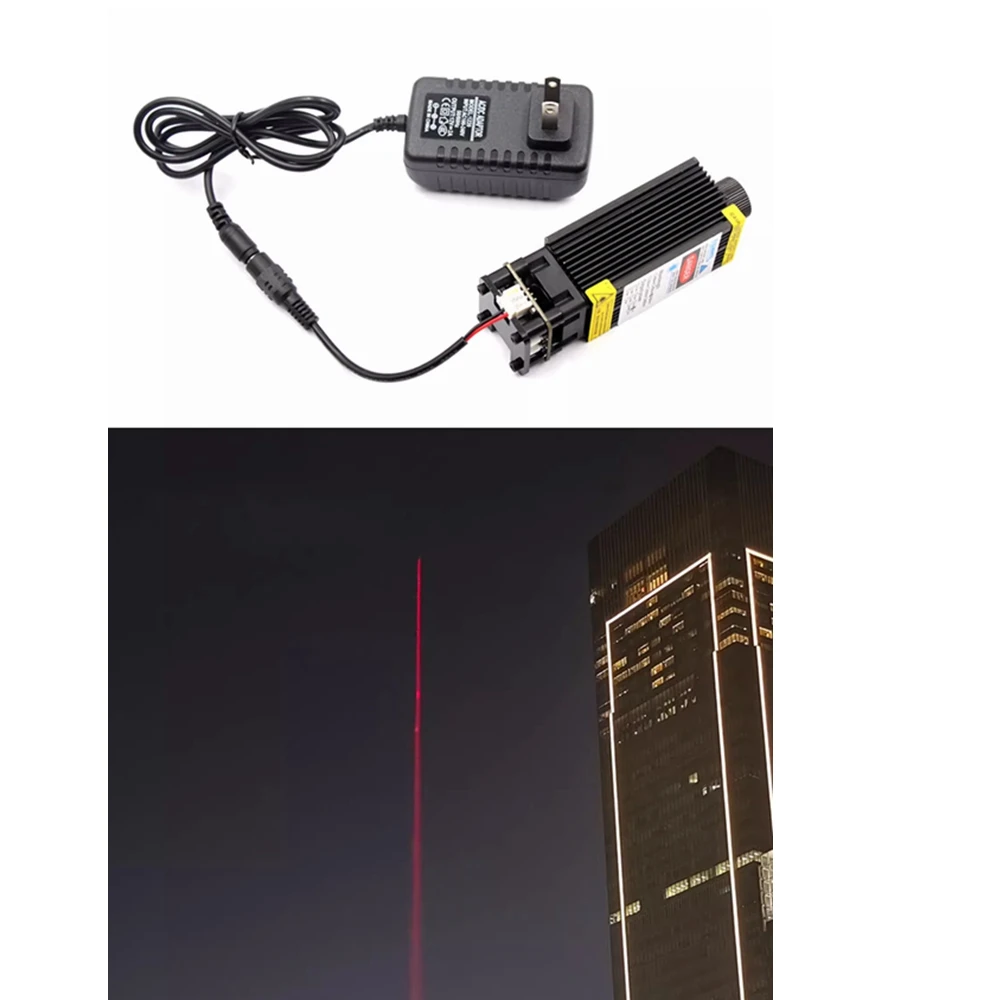 Adjustable focus 635nm Red laser 1W Dot Supports PWM Laser Module DC12V