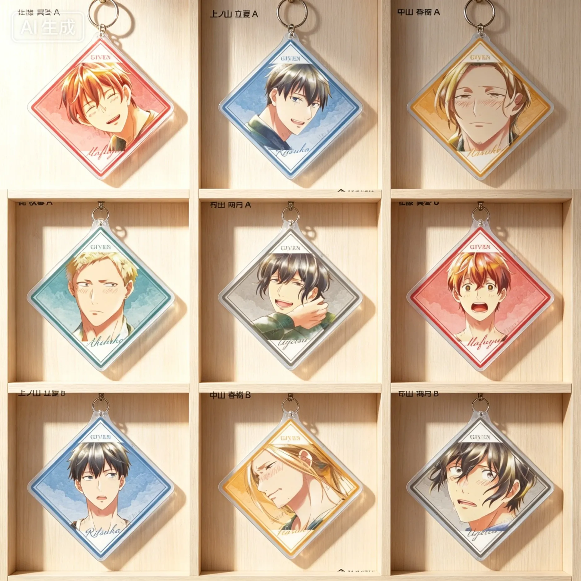Llaveros de acrílico con colgante de Anime Given Mafuyu Sato Ani-Art Aqua Label Ver., decoraciones para bolsos, productos exquisitos, regalos para fans