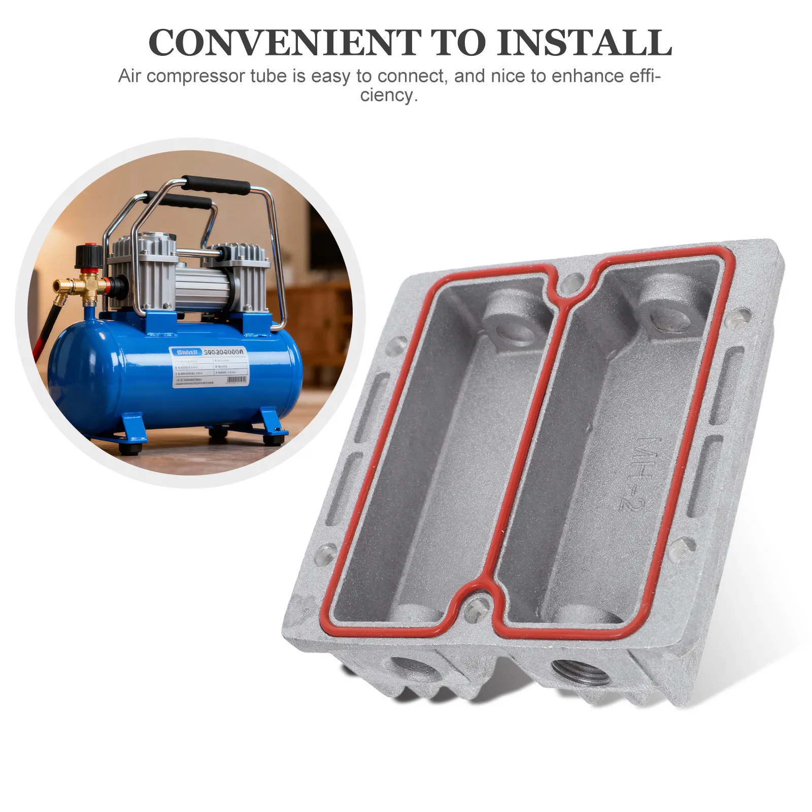 Aluminum Air Compressor Cylinder Head Replacement Reciprocating Pump Repair Cooling Assembly Wear-Resistant Compressor
