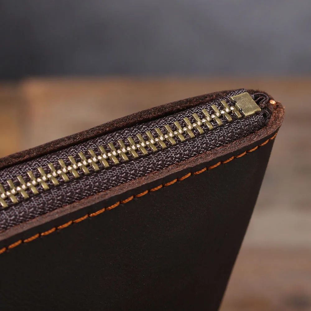 S.WORKER Clutch-Tasche aus echtem Vollnarben-Rindsleder, Herren-Handtasche, Vintage-Tasche, lässige Handtasche mit großem Fassungsvermögen für Herren – Detail 31