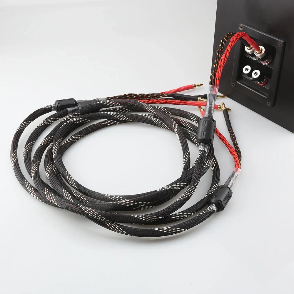 Одна пара акустических кабелей Audiocrast HIFI, усилитель HI-End, акустический кабель 4N OFC с разъемом типа «банан»