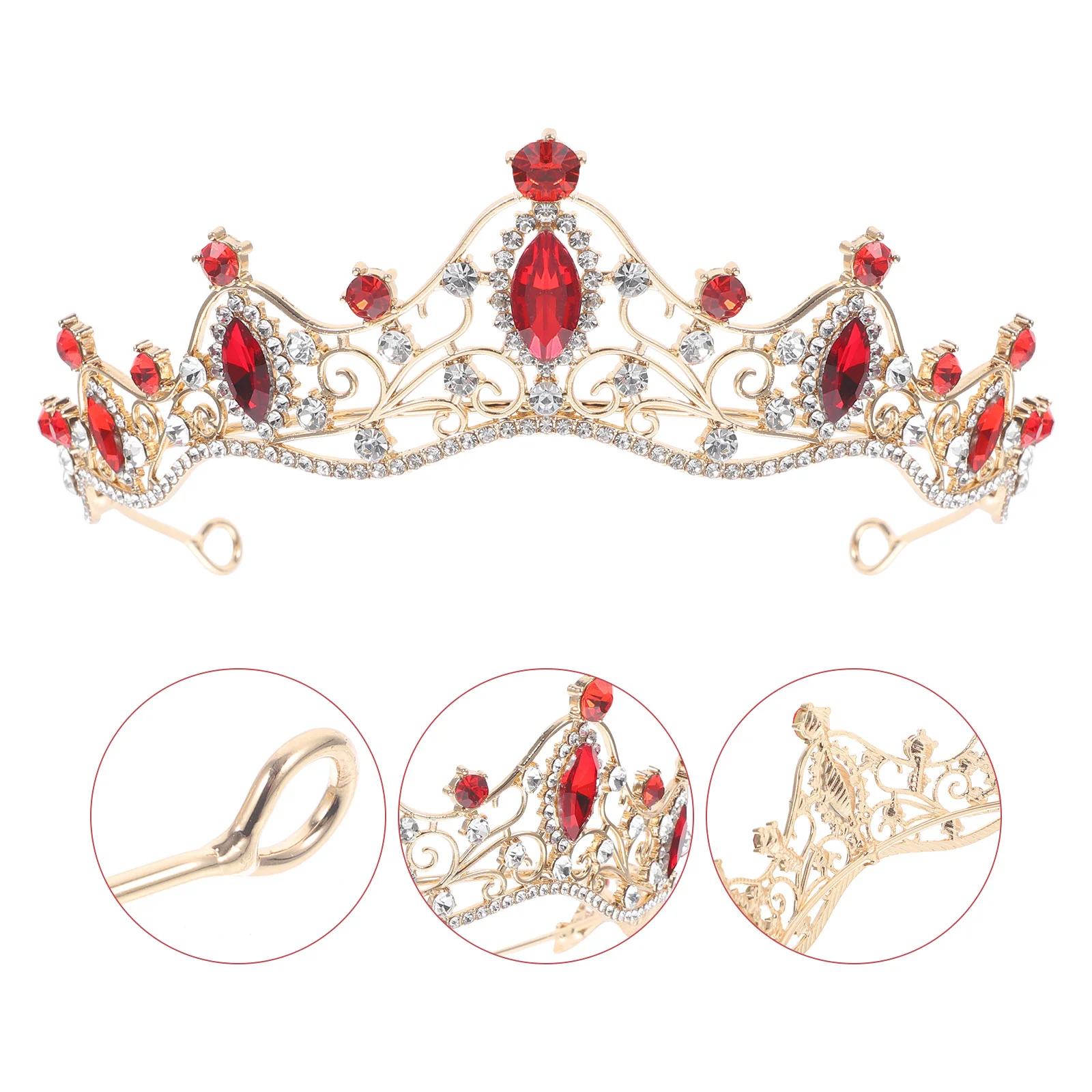 

Gold Decor Baroque Crown Tiara for Girls Headgear Crowns Women Tiaras Bridal Headpiece Miss