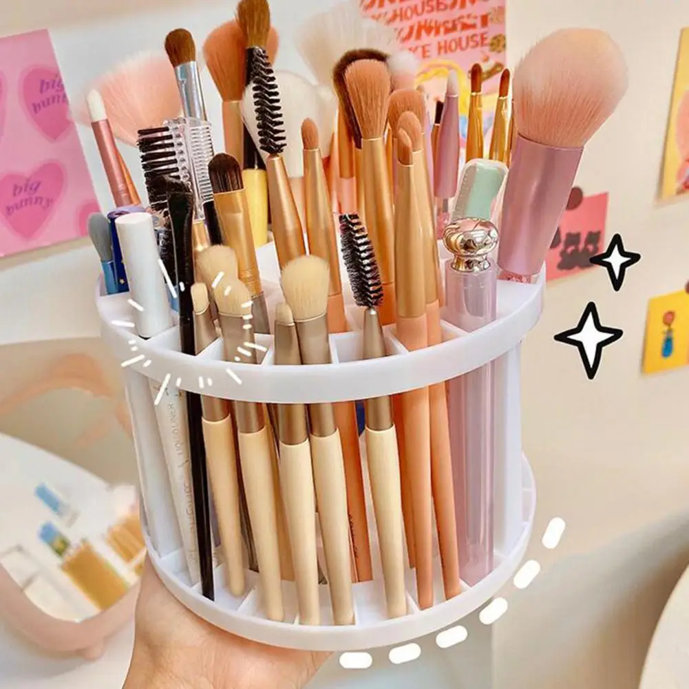 Нескользящий Многофункциональный пластиковый контейнер для кистей для макияжа, 1 набор
