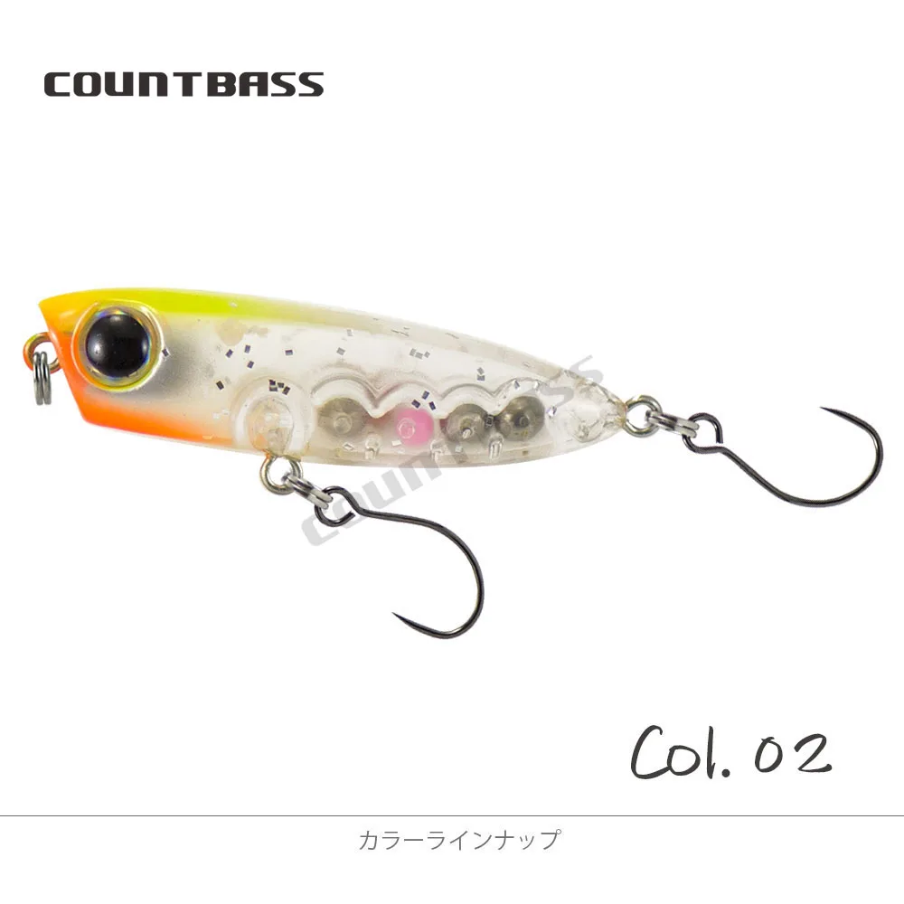 COUNTBASS 45mm 1-3/4" 3,2g 1/8 oz. Schwimmender Popper-Köder, Wobbler Topwater Angler's Fishing Lures La Peche Au Leurre Hardbaits – Detail 11