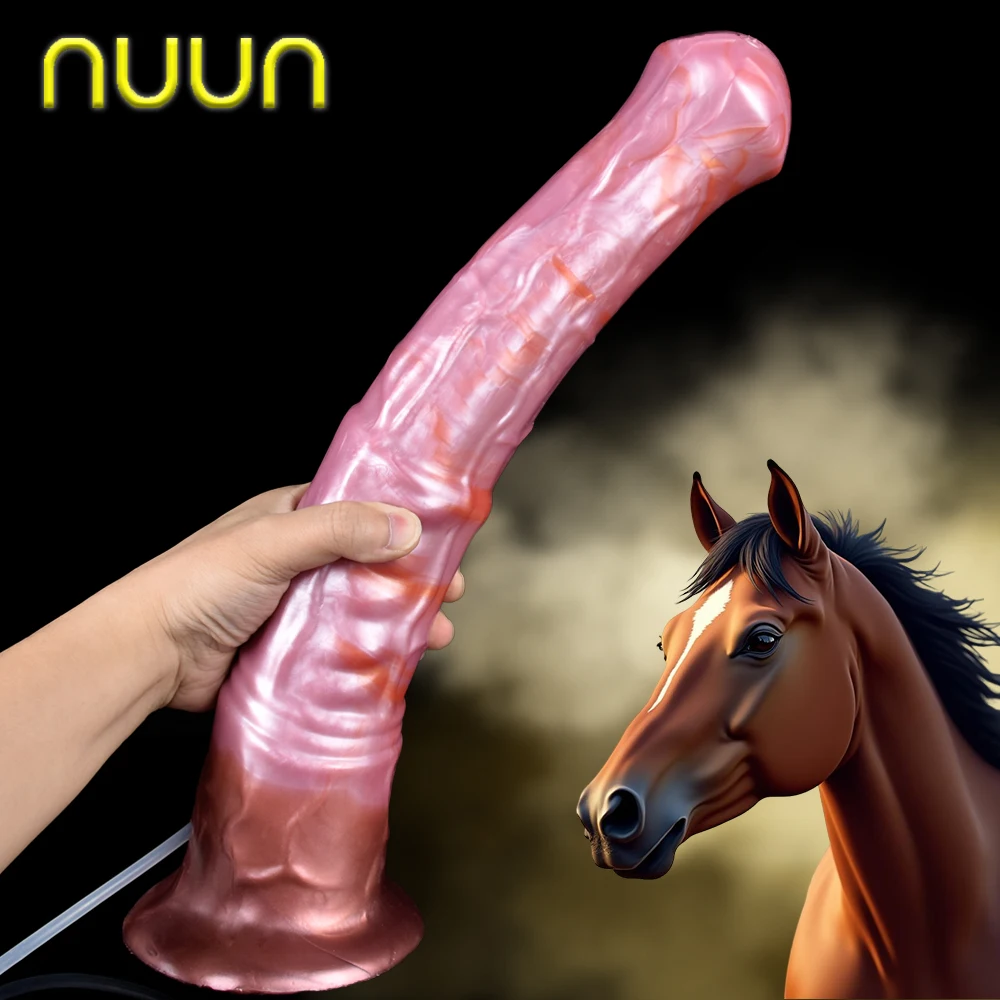 NUUN كبير الحصان القضيب التدفق دسار العملاق بوتيسد الشرج المهبل البروستاتا G-بقعة تحفيز الحيوان الديك لعبة الجنس للاستمناء