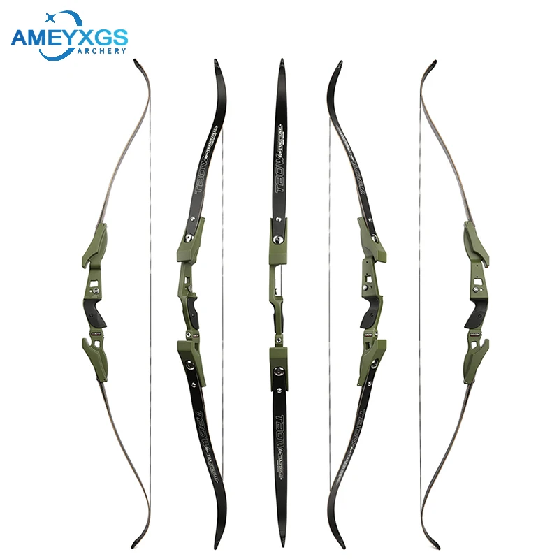 Archery ILF Recurve Bow American Hunting Bow 62inch 25-60lbs 19inch Bow Riser RH Hunting Target Shooting Accessories