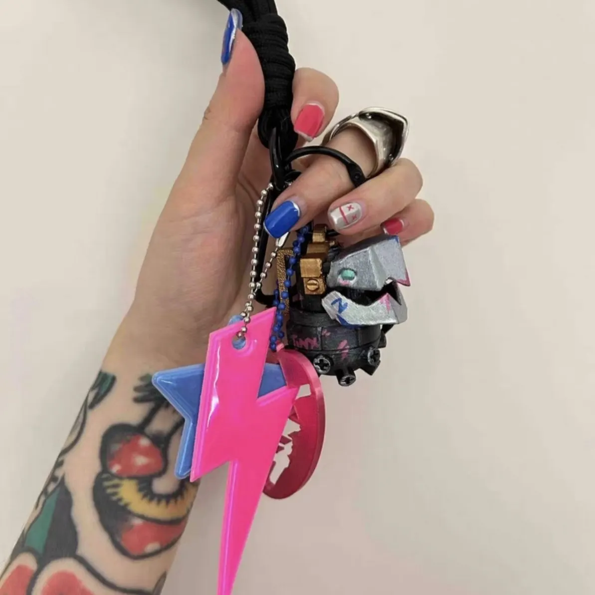 Jinx Grenade Keychain - League of Legends Arcane Accessory (In Stock) view 5