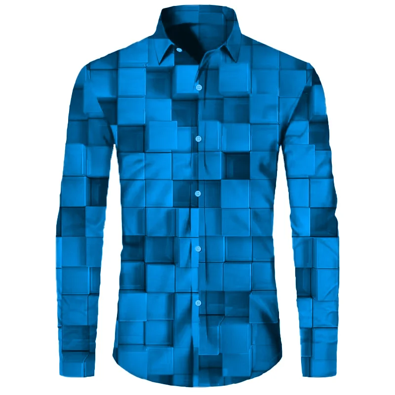 Men's high-quality long sleeved printed shirt designer party outdoor comfortable soft top new style
