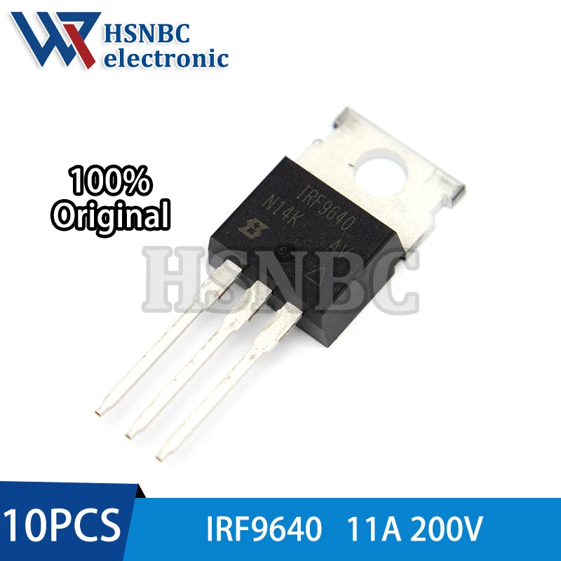 10PCS IRF9640 IRF9640PBF TO-220 11A 200V P-channel Power MOSFET Transistor 100% New Original
