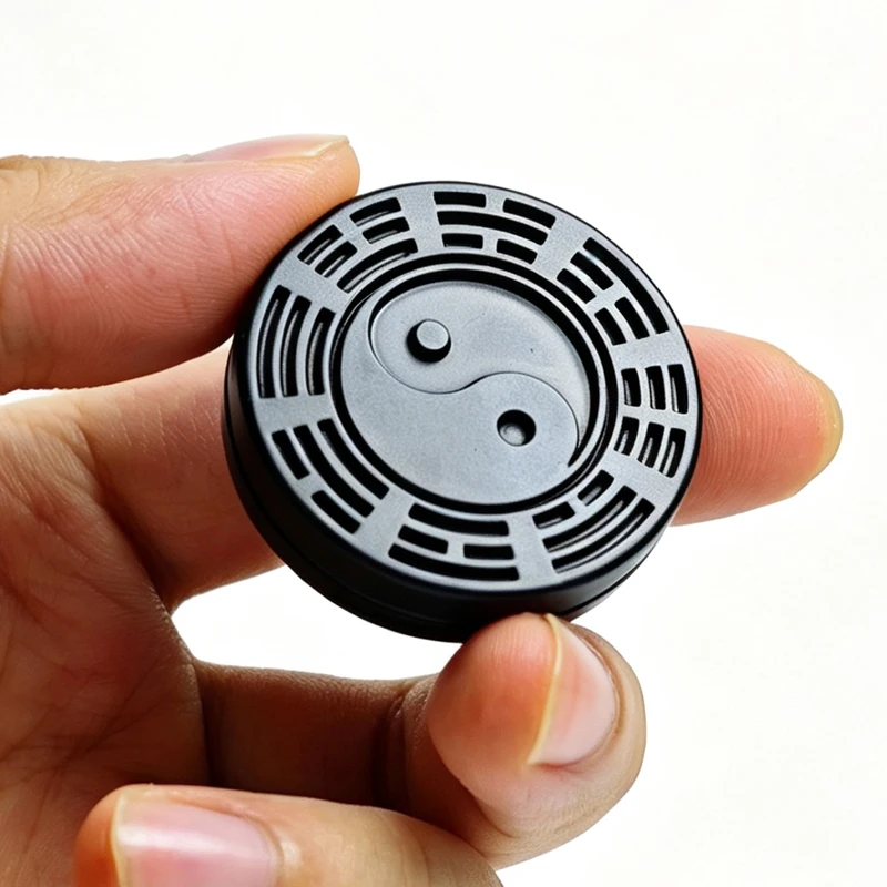 Chinese Tai Chi Fidget Slider EDC Magnetic Haptic Clicker Rotation Coin Metal Stress Relief Improved Focus Anxiety ADHD Toys