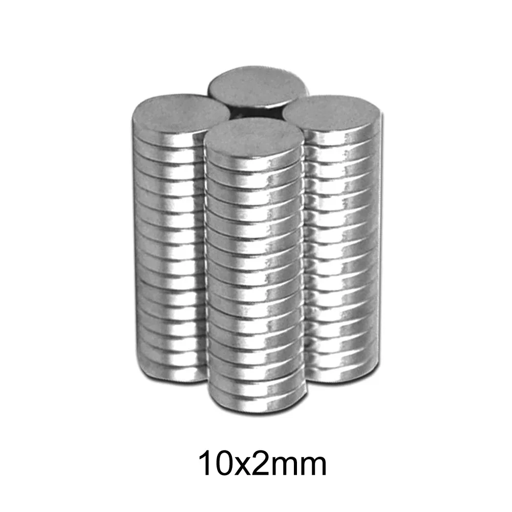 20~400pcs 10x2 mm Round Powerful Magnet Fridge Bulk Sheet Neodymium Disc Magnet 10x2mm Permanent NdFeB Strong Magnets 10*2 mm