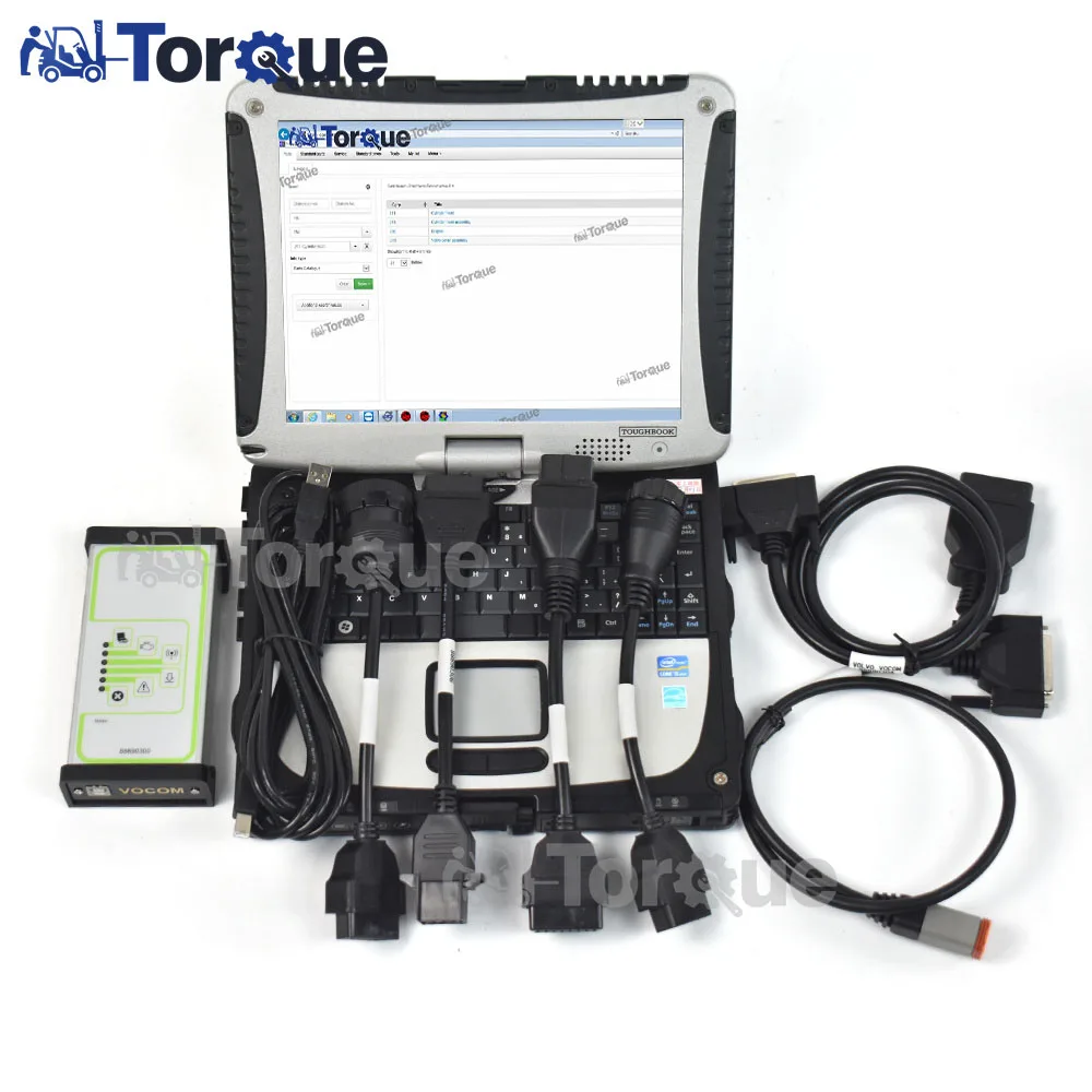 For VOCOM 88890300 2.8 PTT dev2tool for RENAULT MACK truck Excavator diagnostic tool+CF19 laptop