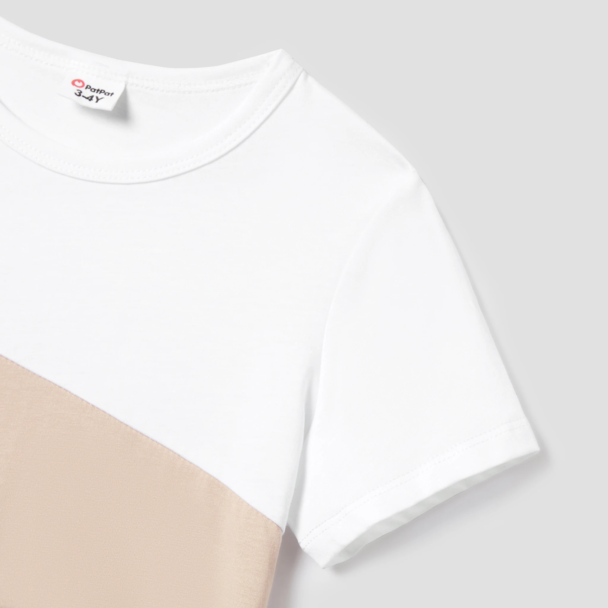 تي شيرت PatPat Family Matching Cross Colorblock Boy وقمصان رجالية