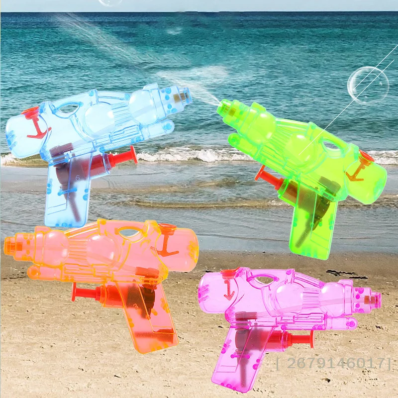 【YY26】1/5PCS Mini Plastic Transparent Water Guns Squirt Water Guns Children's Toy Color Random For Outdoor Beach Swimming Pool