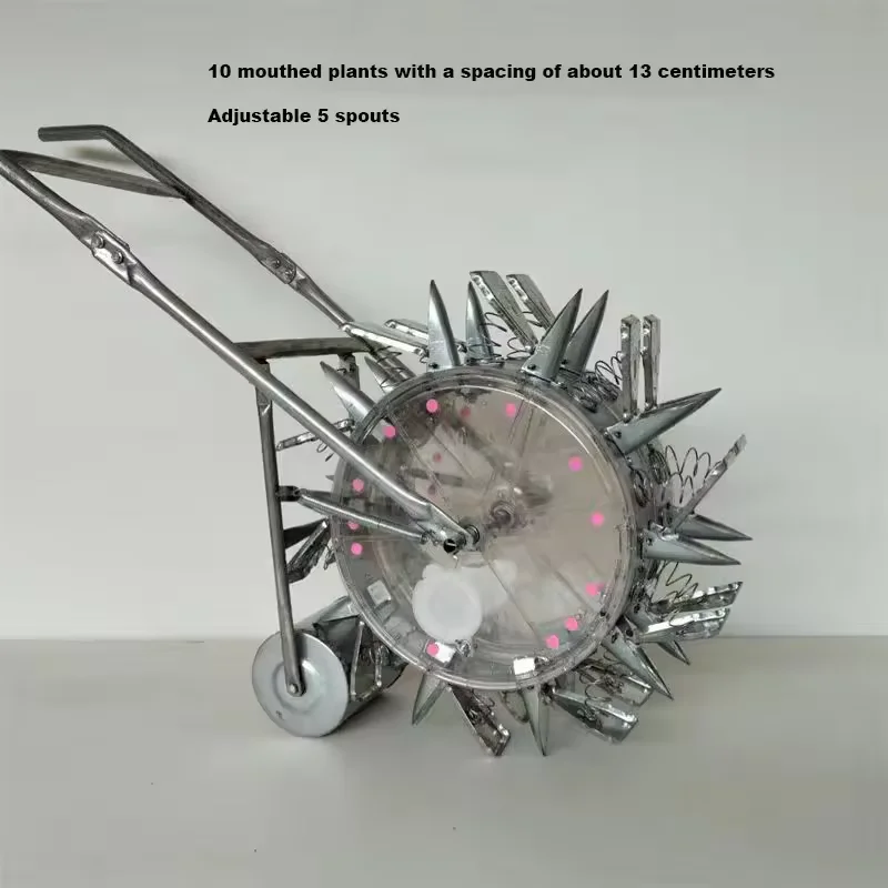 Small Peanut Planter, Corn and Soybean Planter, Hand Push Fertilizer Applicator Manual Vegetable Seed Precision Seeder