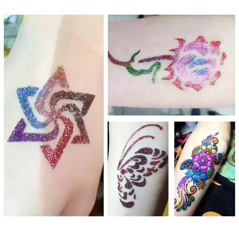 12 stuks waterdichte tijdelijke body glitter glans poeder voor kunst ambachten epoxy klei scrapbooking geschenken vent bal