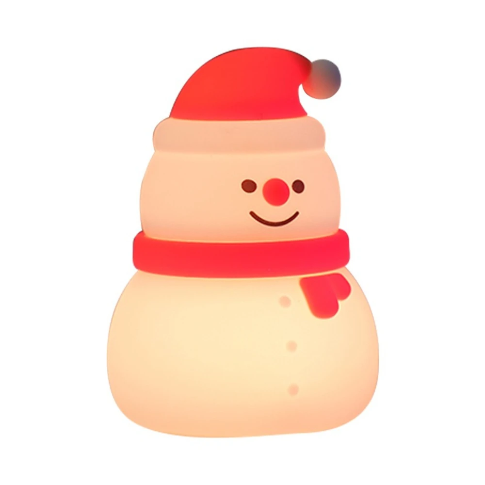 Christmas Tree Boots Snowman Patting Light Baby Room Breastfeeding Night Light Silicone Touch Bedside Yard & Garden Lighting
