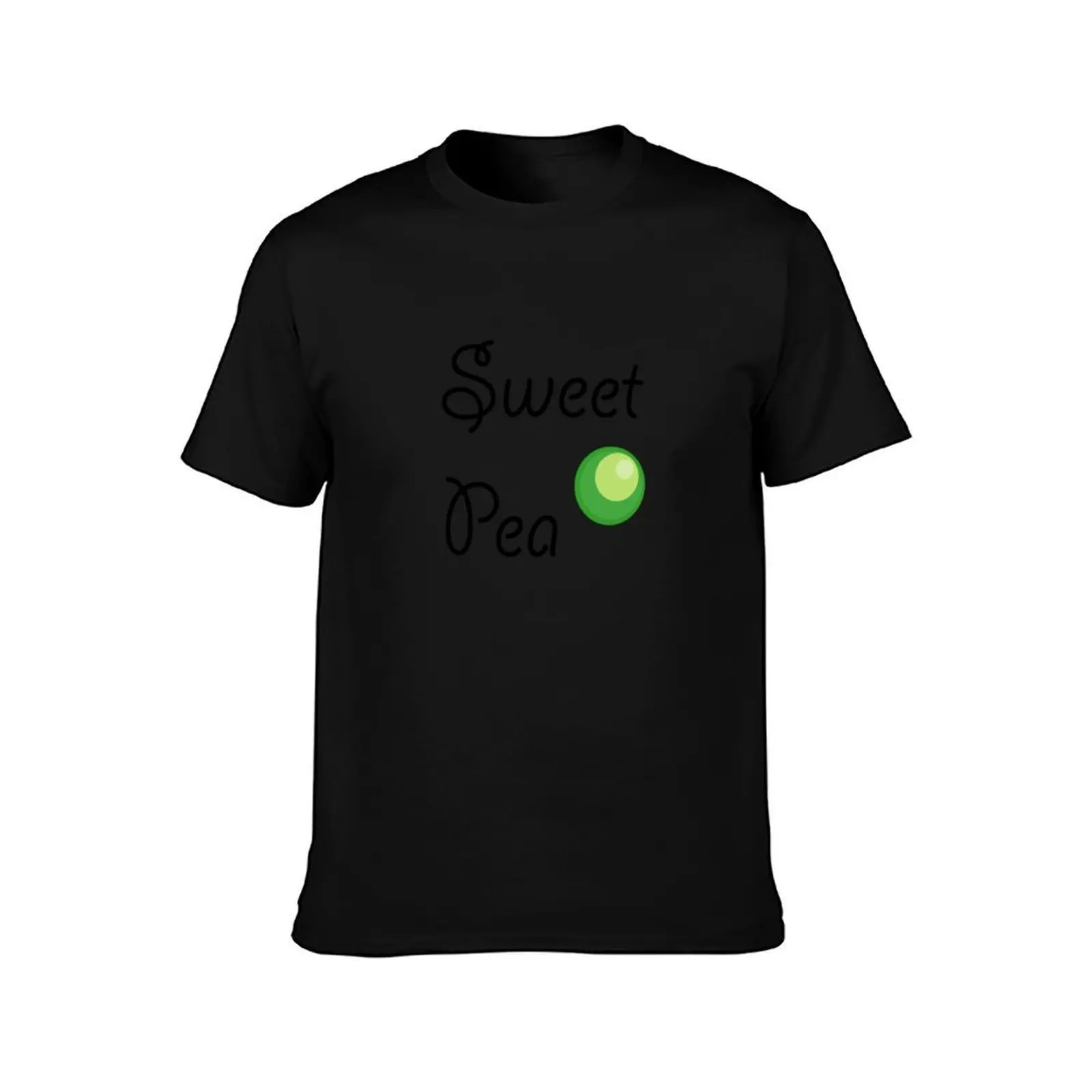 Sweet Pea T-Shirt, Summer Casual Cotton Tee, Oversized Streetwear Tops, Vintage Graphic Print, Loose Fit Short Sleeve