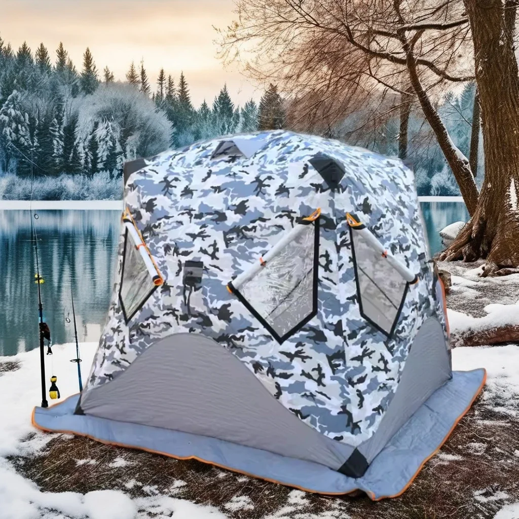 

Winter Outdoor Thickened Cotton Fishing Tent Fast Open Ice carp Tent Made of Composite Fabric for Camping