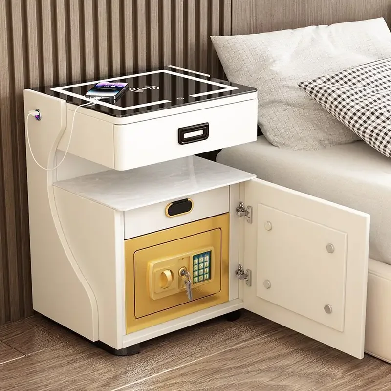 Home smart bedside table, integrated safe, multi-functional safe, home storage, wireless charging Bluetooth speaker