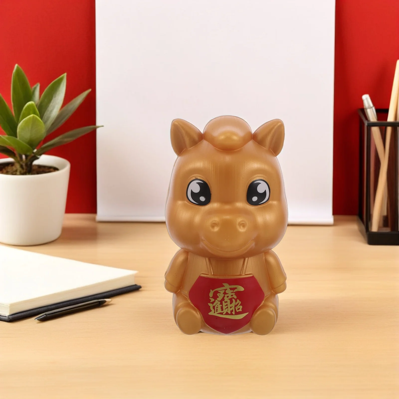 الحصان العام حصالة على شكل حيوان 2026 الصينية زودياك البلاستيك وعاء المال شاتيربروف صندوق التوفير النقدية عملة جرة للمنزل مكتب الربيع #3