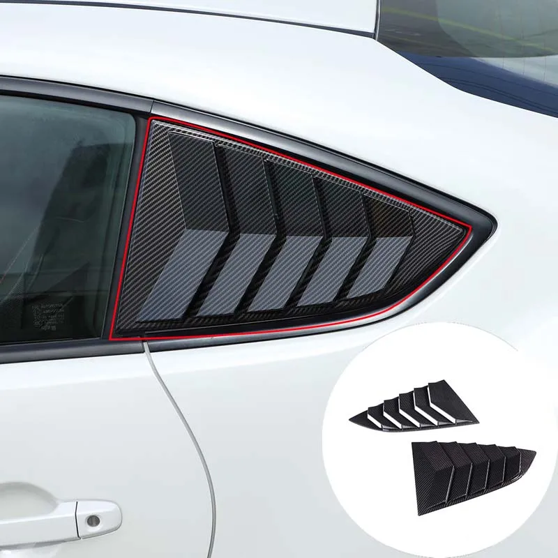 

2PCS ABS Carbon Fiber Car Rear Door Louver Window Triangle Shutters Cover Trim Sticker For Toyota 86/Subaru BRZ 2022 Accessories