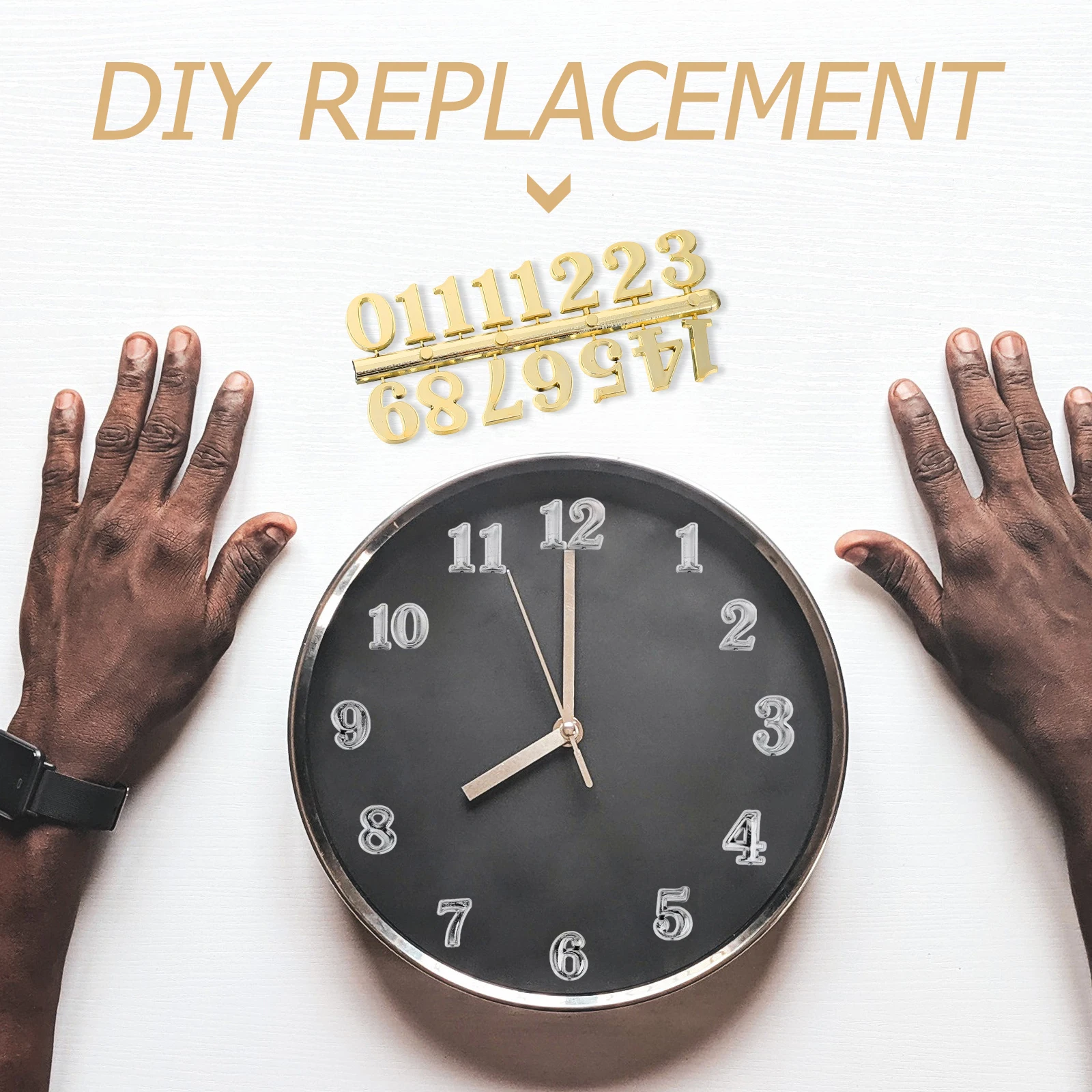 

15Sets Clock Numerals Arabic Number DIY Hanging Replacement Set for Quartz Wall Clock Parts Accessories DIY Numerals