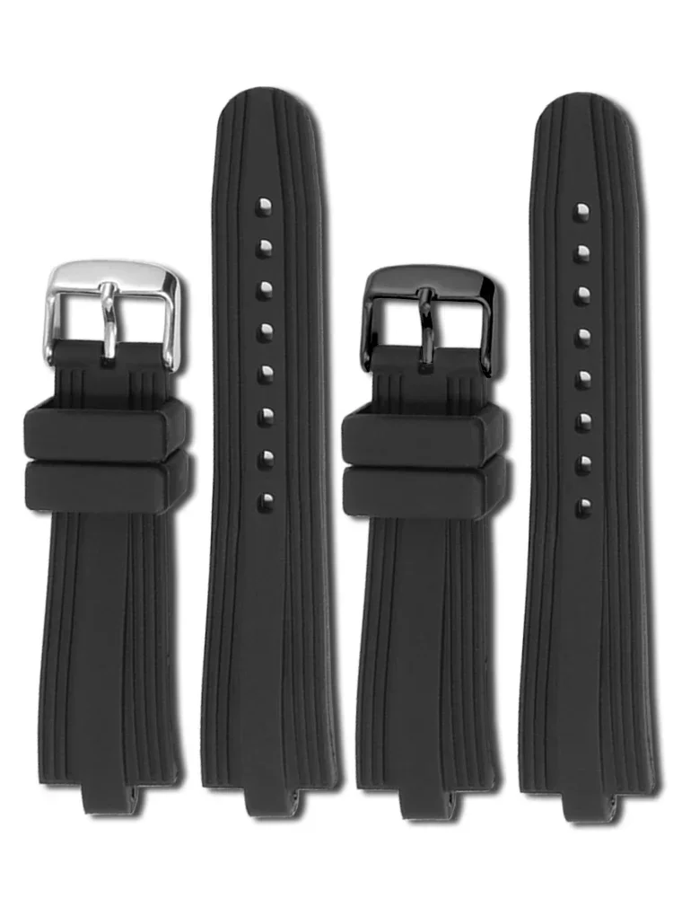 Black High Quality Dust Free Silicone Rubber Watch Strap for Bvlgari Diagono Convex Interface Men Women Waterproof Watchband