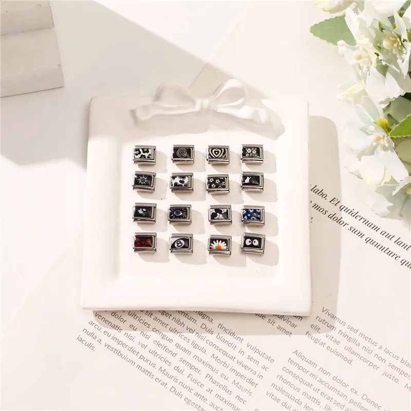 جديد جميل الحيوانات الأليفة القطط والكلاب وصلات سحرية إيطالية تناسب 9 مللي متر سوار الفولاذ المقاوم للصدأ النساء الرجال DIY بها بنفسك صنع المجوهرات #5