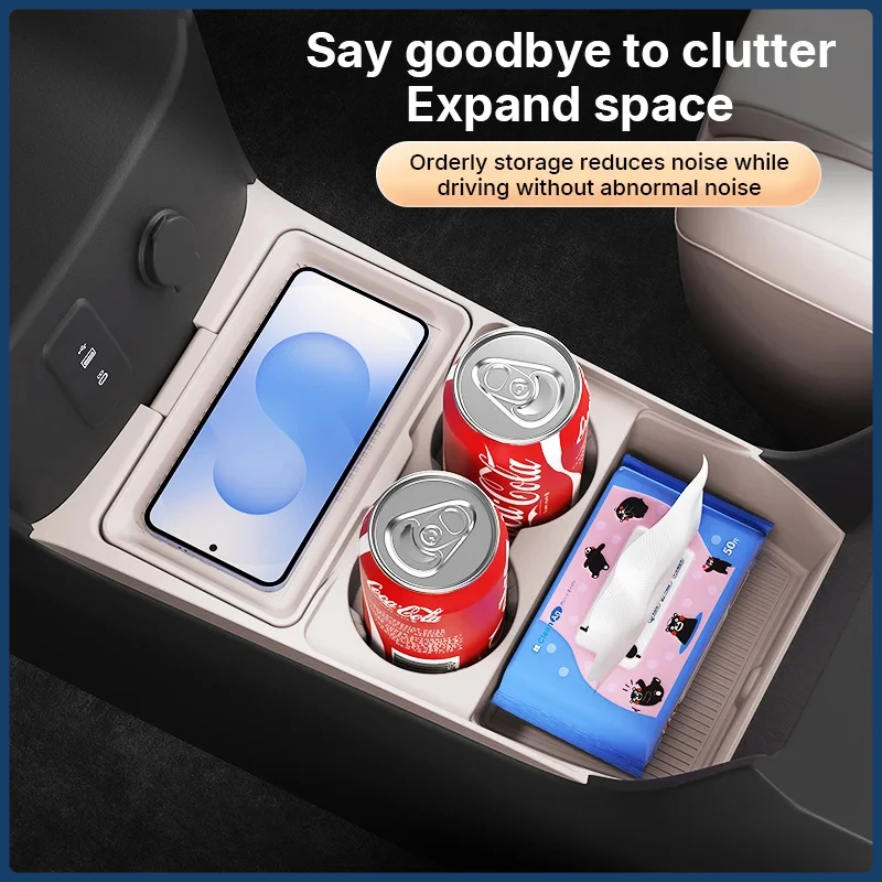 DFSK Landian E5plus 2026 Lower Console Storage Box, Silicone Non-Slip Organizer Tray, Interior Decor Modification Accessory