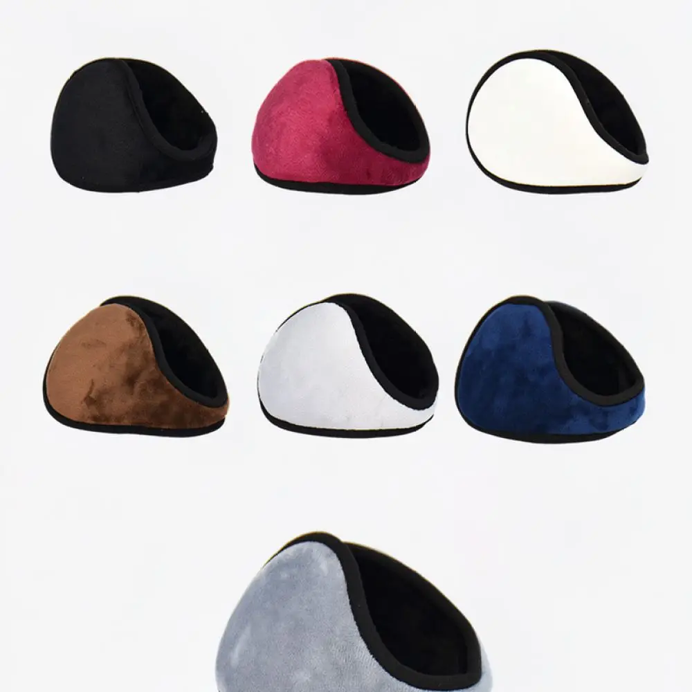For For Qiqiaodou Men Ear Muffs Winter Plush Back Wearing Style Cold Resistance Thermal Ear Warmers Outdoor Sport Utility