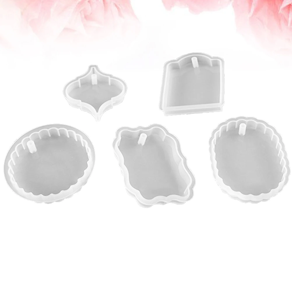 

5pcs Crystal Epoxy Jewelry Molds Silicone DIY Handmade Ornaments Craft Decorations Tools Resin Casting Supplies Accessories