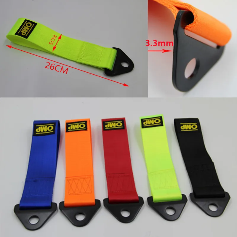 عالية القوة سيارة النايلون سحب حزام سيارة سحب الحبال مقطورة الحبال الوفير مقطورة ماكس 2 طن سحب حزام مع الجوز اكسسوارات السيارات