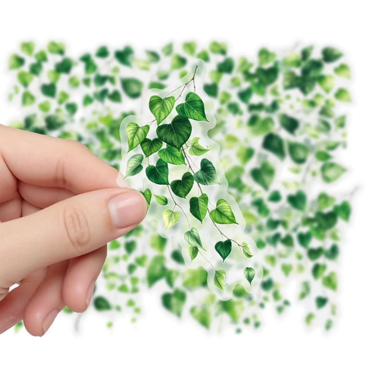 20 Pcs PET Botanical Leaf Stickers Junk Journaling Decals DIY Scrapbooking Accessories, Self-Adhesive for Journals Scrapbooking