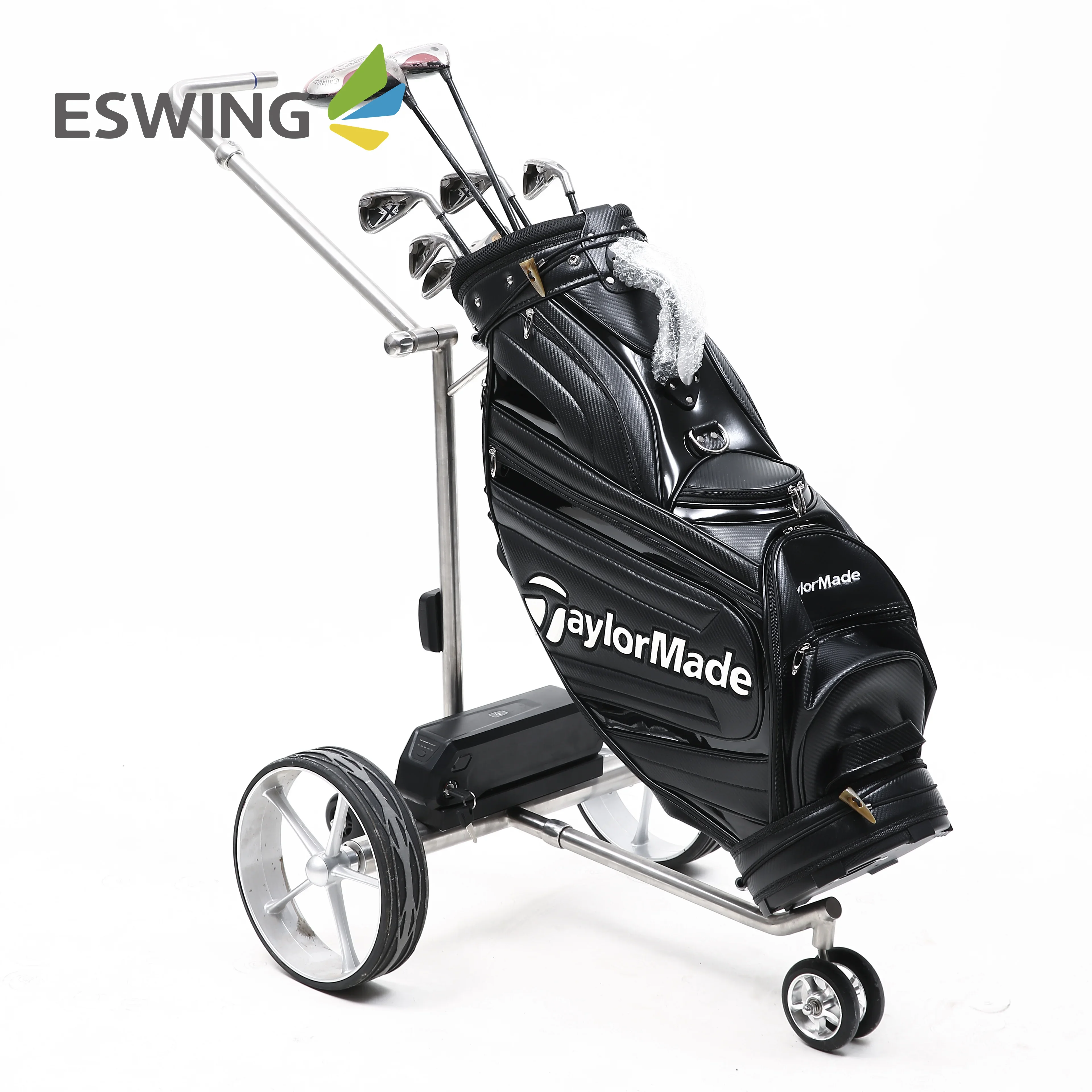 Long Distance 24V 10Ah Li-ion Battery Follow Electric Golf Foldable Trolley with Remote Control