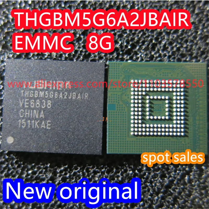 （1PCS）  Brand new original THGBM5G6A2JBAIR font chip EMMC 8G 4.5 version packaged BGA153 ball storage IC