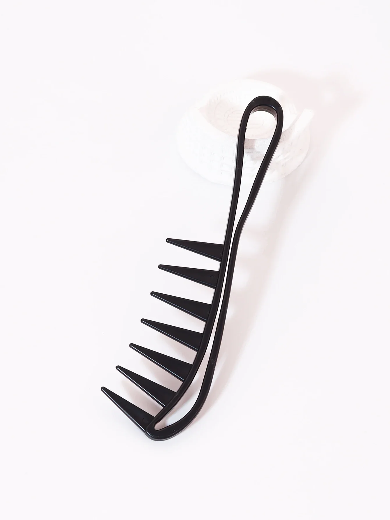 1PC Wide Teeth Shun Hair Comb – Plastic Massage & Curling Comb, Salon Hairdressing Styling Tool for Real Hair Wigs