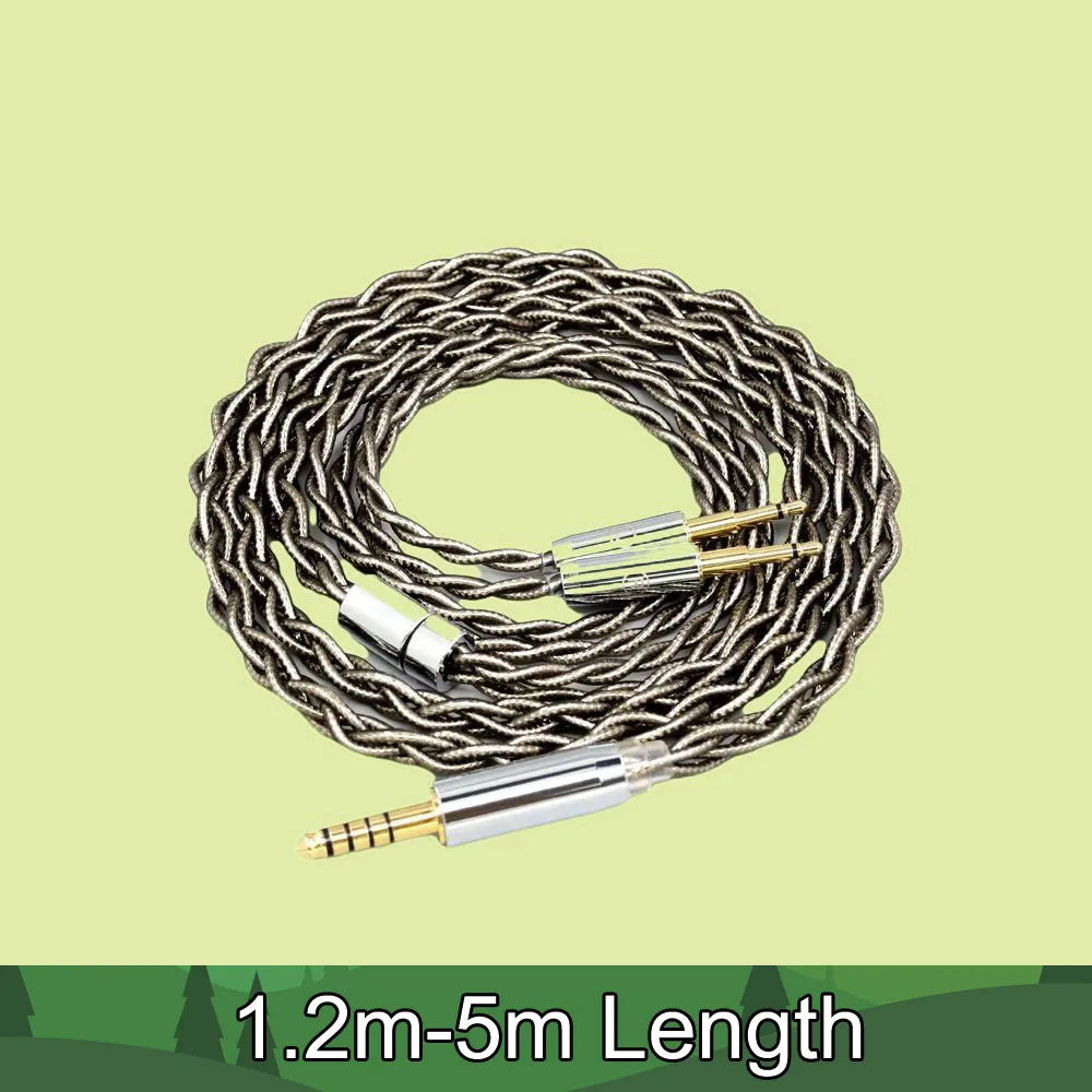 

99% Pure Silver Palladium + Graphene Gold Earphone Shielding Cable For Hifiman HE560 HE-350 HE1000 XiaoMi Headphone 8213