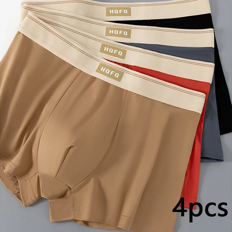 4pcs Men Underwear BoxerShorts Hombre Panties Man Breathable Underpants Sexy Sp…
