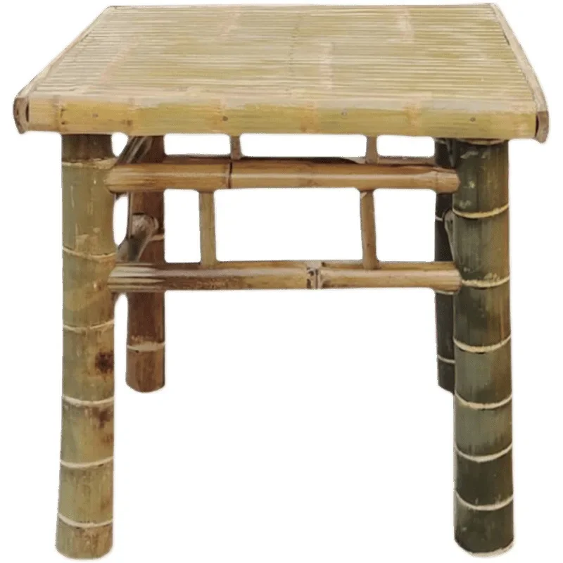 Combination Outdoor Garden Bamboo Table and Chair Bamboo Coffee Table Bamboo Weaving Table