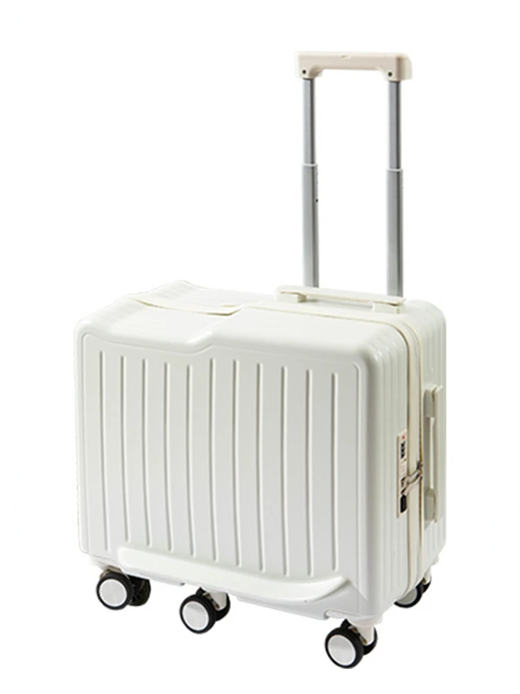 ort Children's Riding Lage Travel Suitcase with  Pull Rod Universal Wheels ABS PC Material ex Stripe Pattern