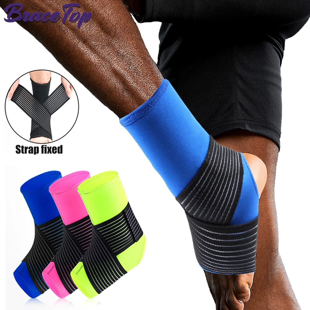 BraceTop 1 PC Sports Ankle Brace Arch Support Plantar Fasciitis Achilles Tendon Ankle Compression Sock Ankle Protector Sleeves