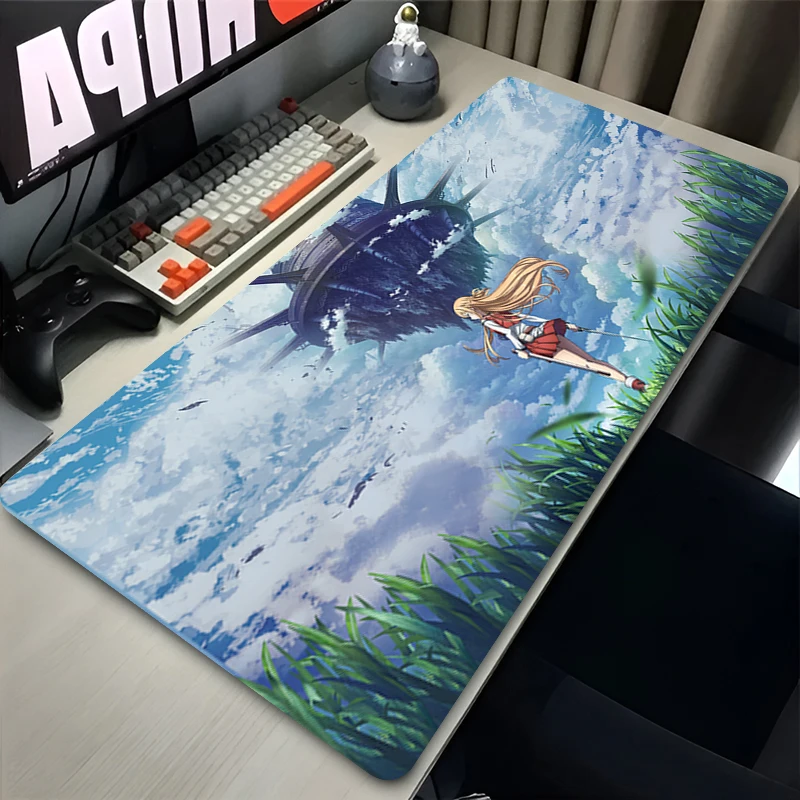 Asuna Mouse Pad Sword Art Online Anime Desk Mat Gamer Mousepads Gaming Mousepad Large Keyboard Mat Laptop Computer Desk Pad