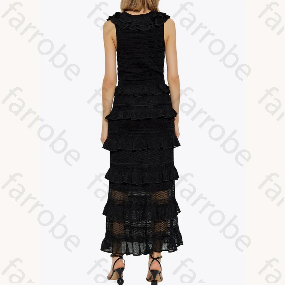 ที่กําหนดเอง Crush Frilled V คอ Midi ชุด A-Line ชุดราตรีโอกาสอย่างเป็นทางการประณีตคุณภาพสูงปาร์ตี้พรหมผู้หญิง