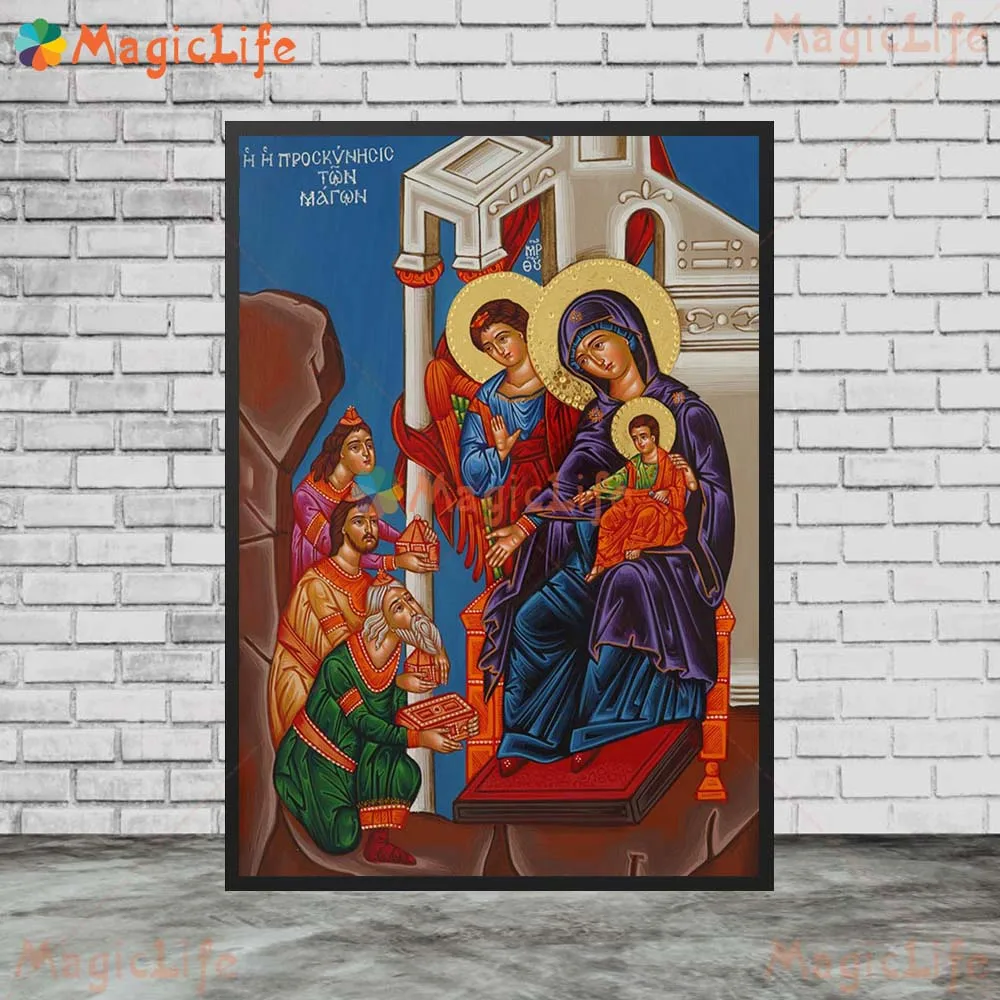 Holy Family Christ Greeting Mary Magdalene Annunciation Wall Pictures For Church Poster Wall Art Canvas Painting Unframed