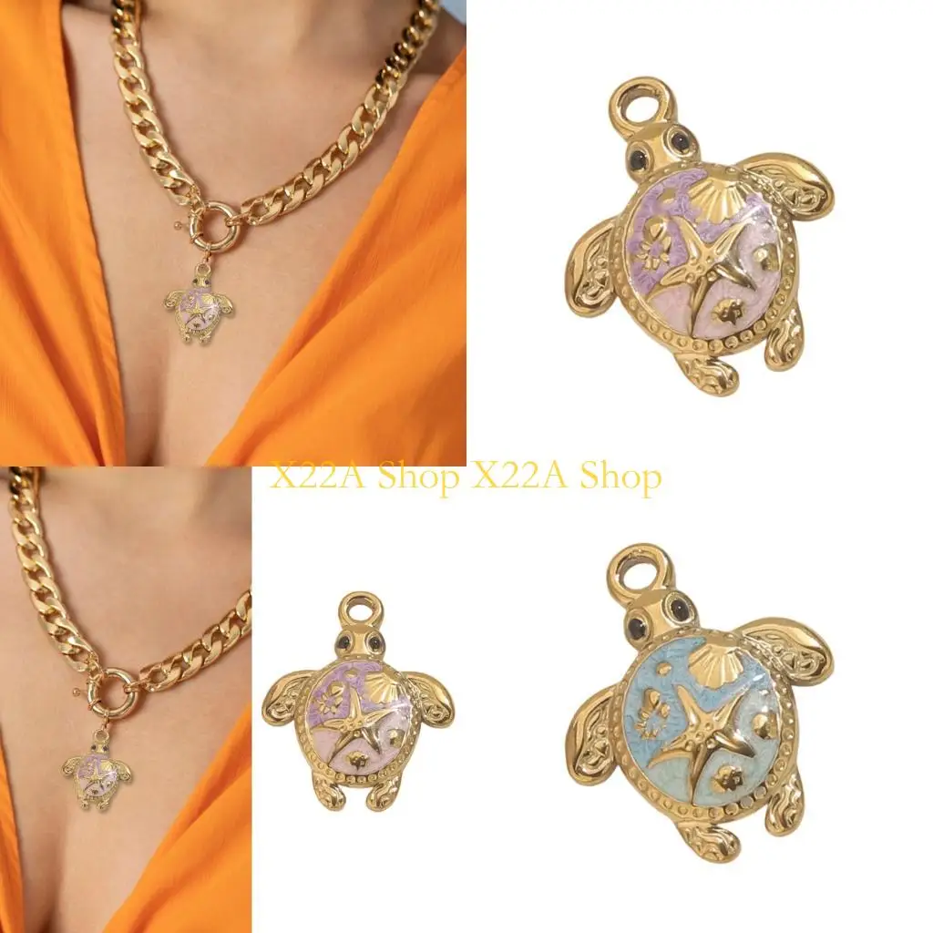 

Unique Turtles Crowns Charm Jewelry Component Sturdy Stainless Steel Construction Stylish Outfits