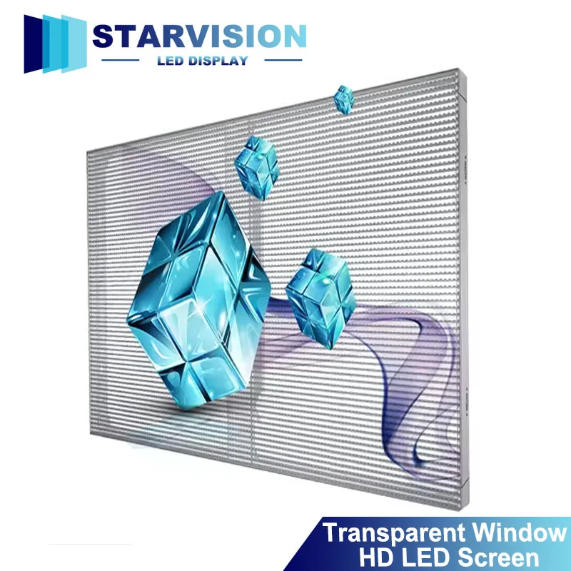 Custom Size LED Transparent Curtain Screen Perfect For Shopping Mall Glass Wall