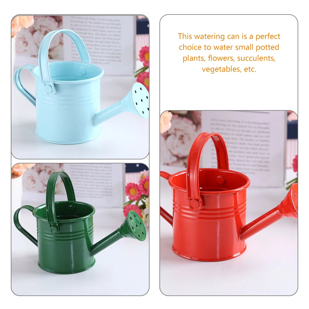 

3 Pcs Outdoor Small Kettle Ornament Plant Flower Watering Can Cartoon Novelty Child
